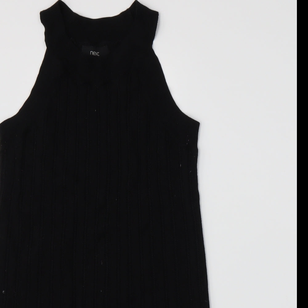 NEXT Womens Black  Knit Vest Jumper Size 12