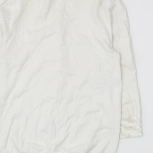 Cherokee Womens White  Knit Cardigan Jumper Size 12