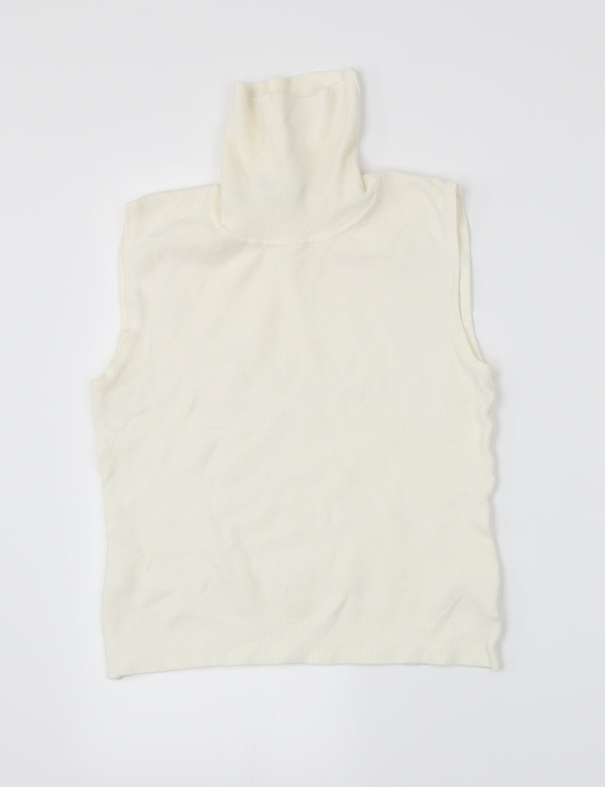 Wallis Womens White  Knit Vest Jumper Size 12