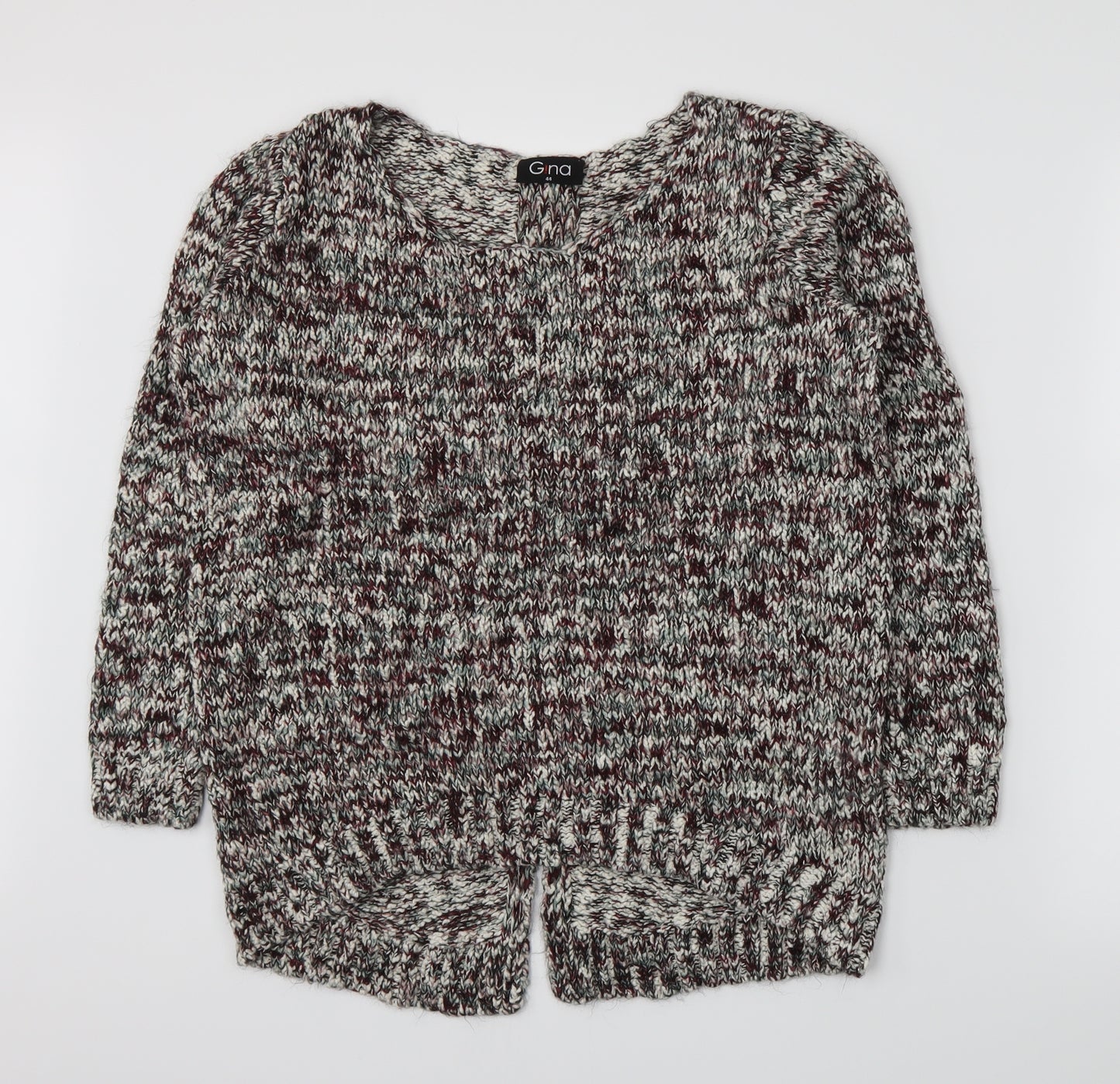 Gina Womens Multicoloured  Knit Pullover Jumper Size 16