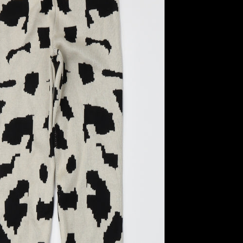 EMMA & ASHLEY Womens Beige Animal Print Knit  Leggings Size M L28 in