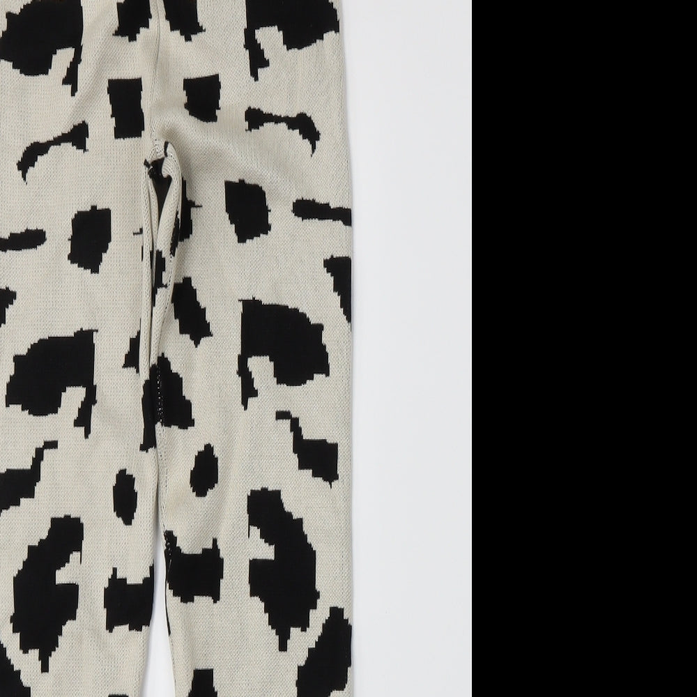 EMMA & ASHLEY Womens Beige Animal Print Knit  Leggings Size M L28 in