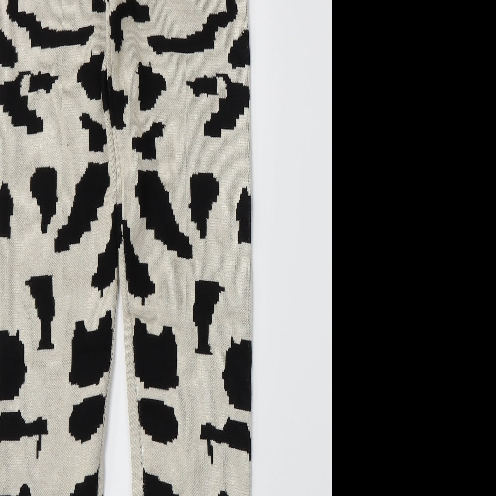 EMMA & ASHLEY Womens Beige Animal Print Knit  Leggings Size M L28 in