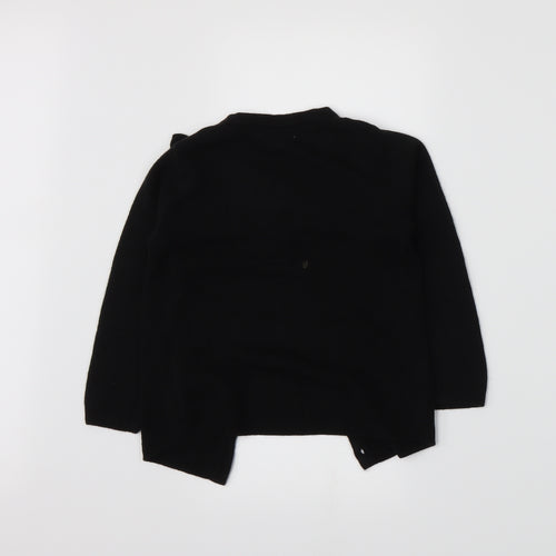 Primark Girls Black  Knit Cardigan Jumper Size 5-6 Years