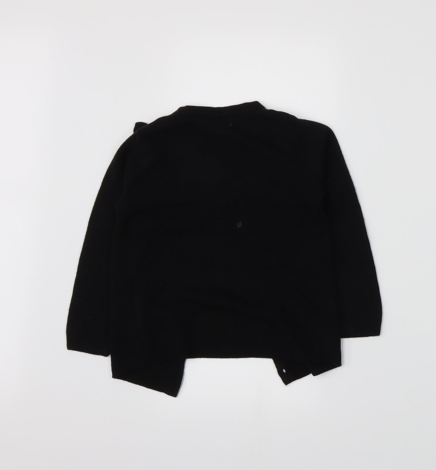 Primark Girls Black  Knit Cardigan Jumper Size 5-6 Years