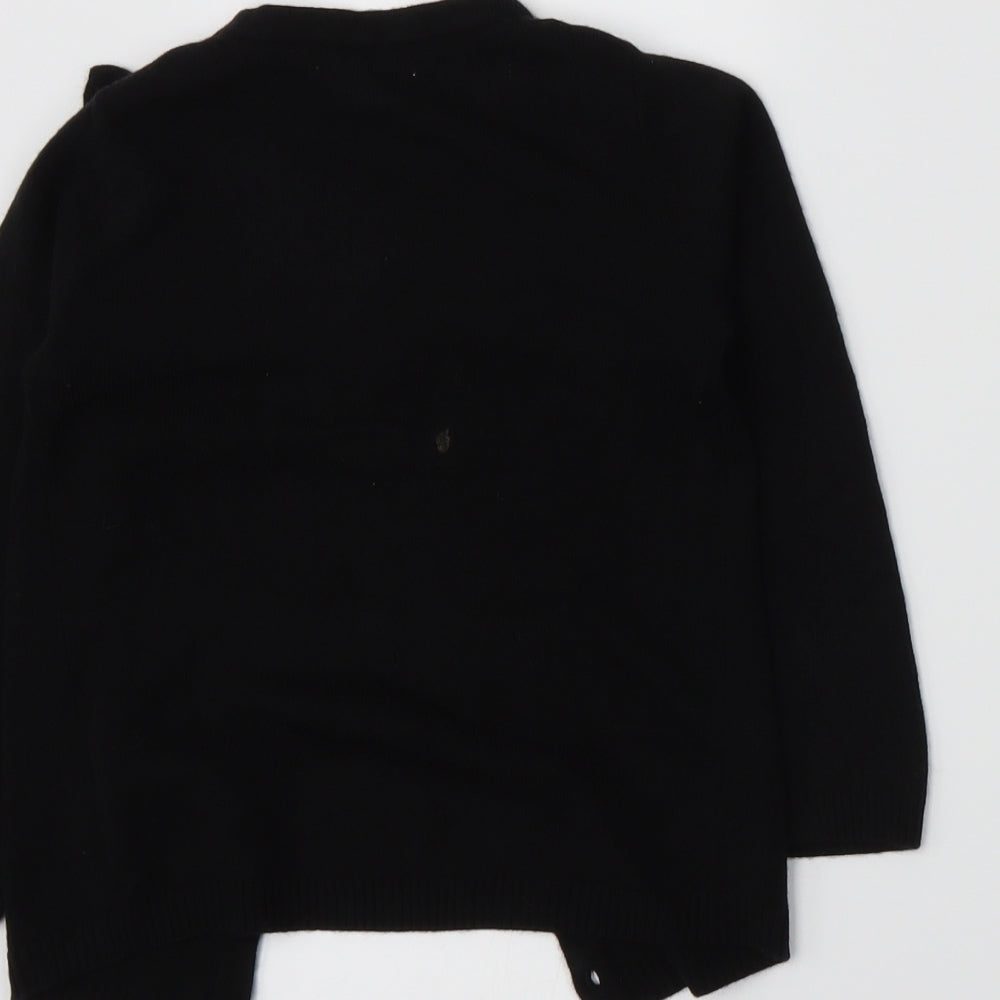 Primark Girls Black  Knit Cardigan Jumper Size 5-6 Years