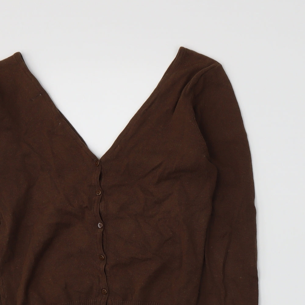 Zara Womens Brown   Cardigan Jumper Size S