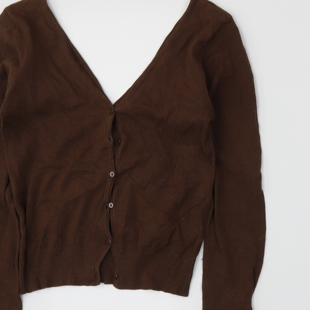 Zara Womens Brown   Cardigan Jumper Size S