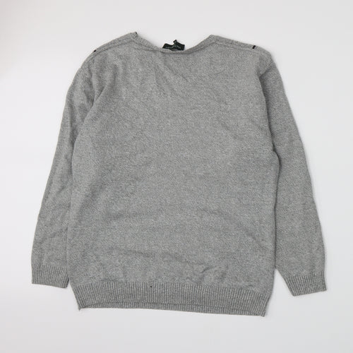Greenwoods Mens Grey  Knit Pullover Jumper Size M