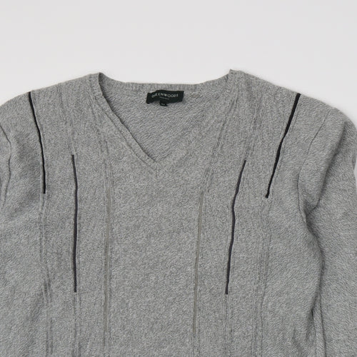 Greenwoods Mens Grey  Knit Pullover Jumper Size M