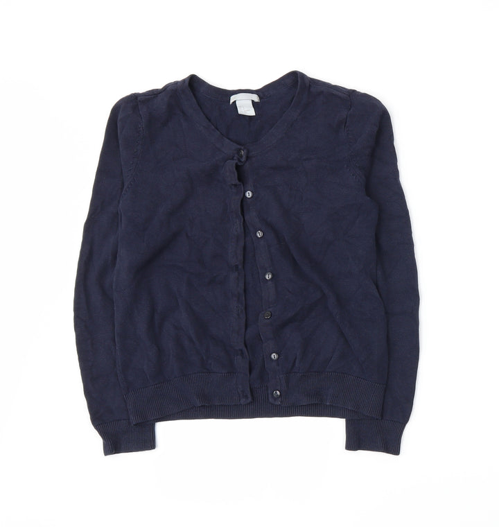 H&M Womens Blue Knit Cardigan Jumper Size S