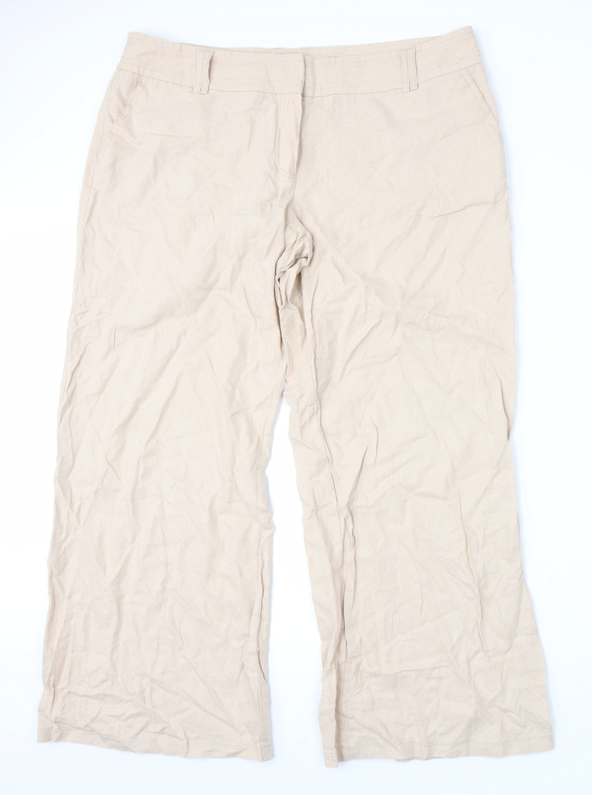 F&F Womens Beige   Trousers  Size 18 L27 in