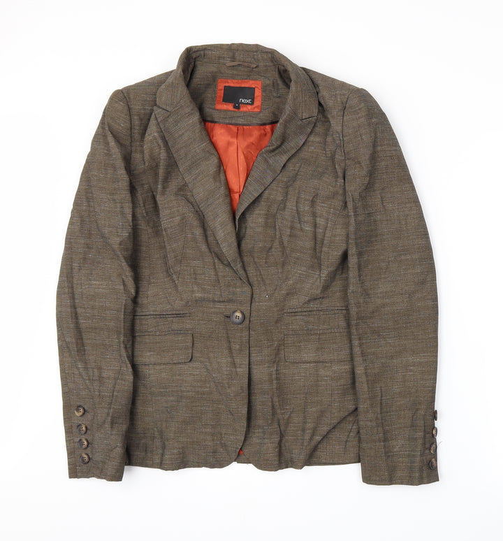 NEXT Womens Brown Jacket Suit Jacket Size 14