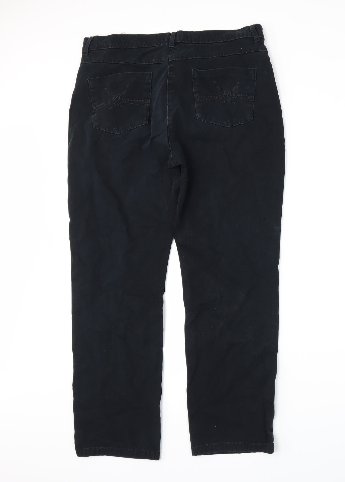 Marks and Spencer Womens Black   Trousers  Size 14 L26 in
