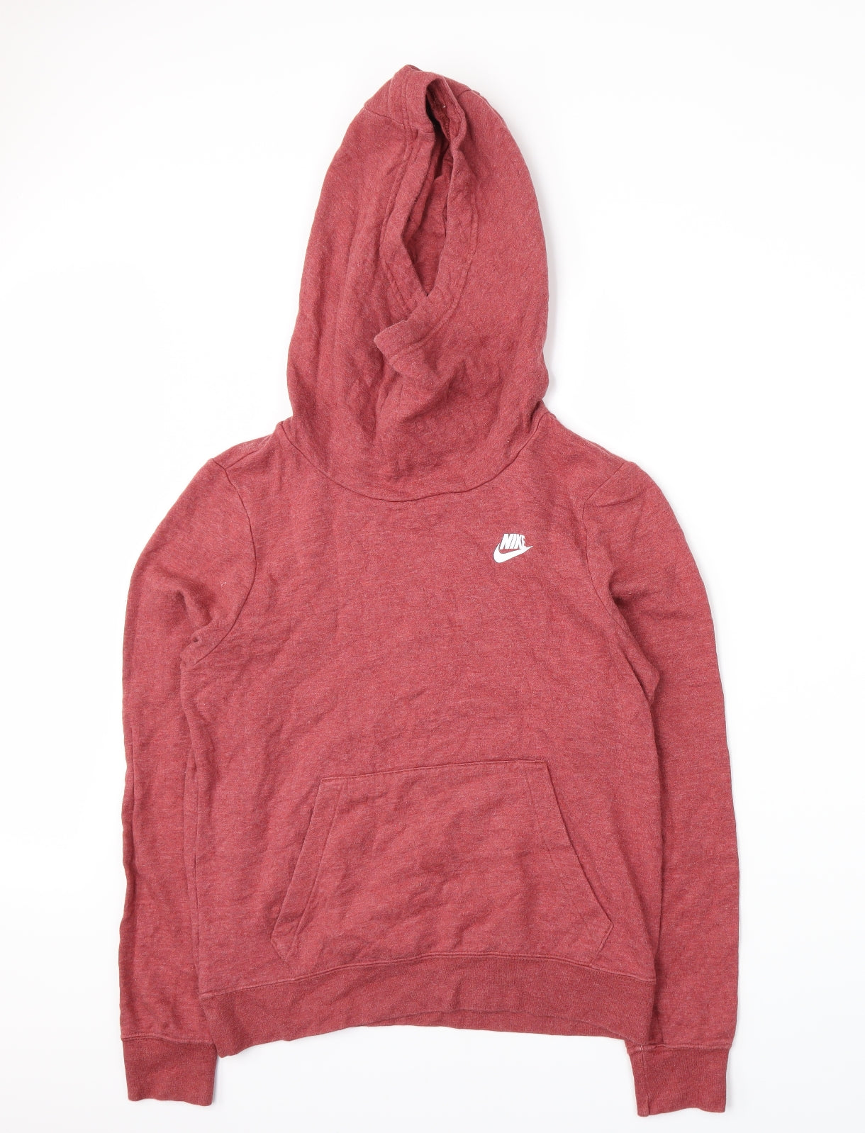 Nike Mens Red  Jersey Pullover Hoodie Size S