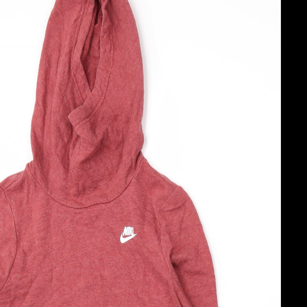 Nike Mens Red  Jersey Pullover Hoodie Size S