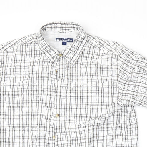 Mountain Warehouse Mens White Plaid   Button-Up Size L
