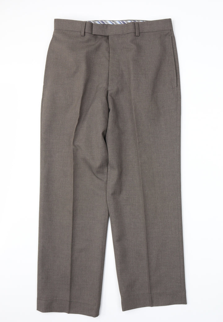 Greenwoods Womens Brown Trousers Size 32 L28 in