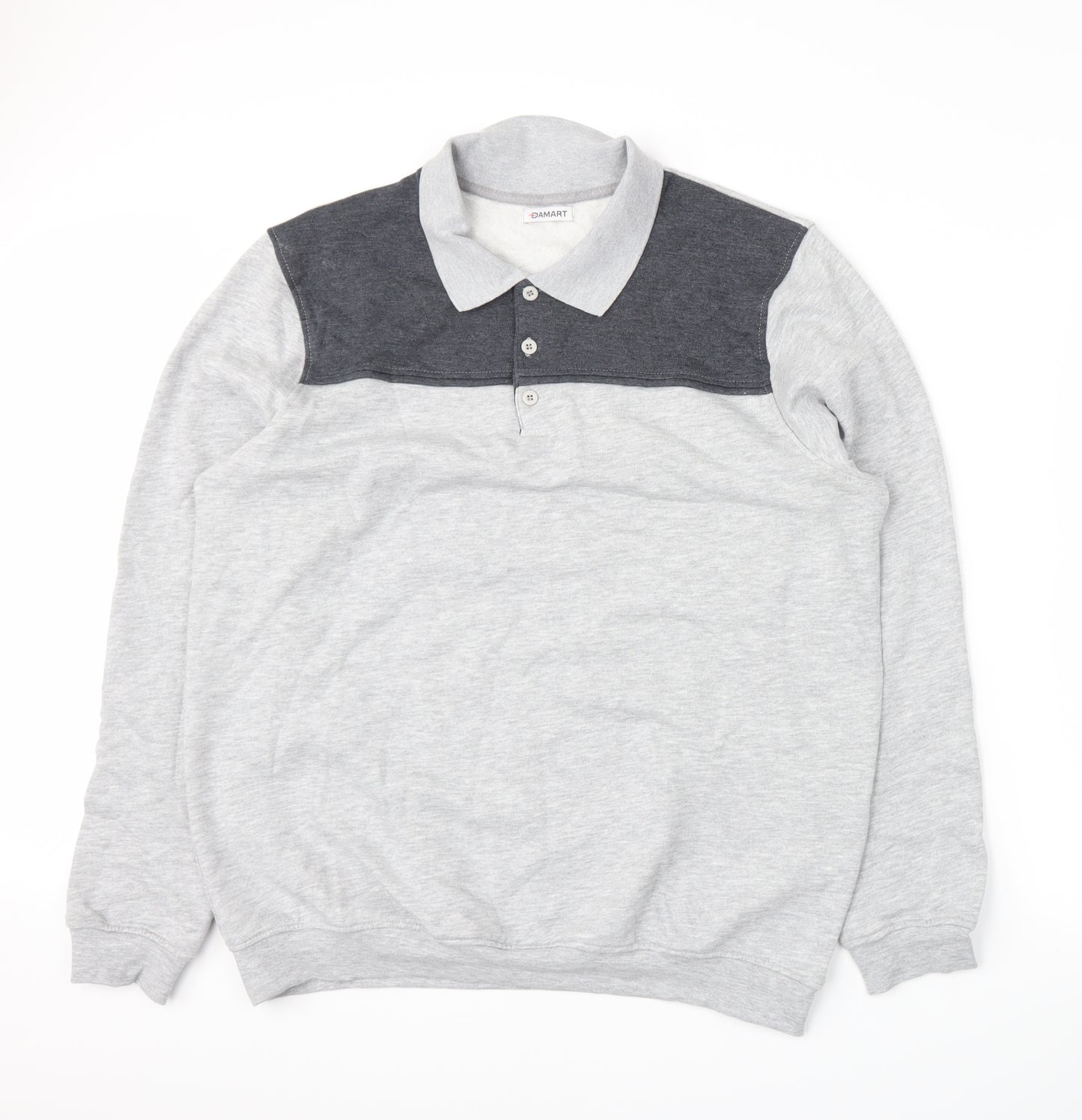 Damart Mens Grey  Jersey Pullover Sweatshirt Size L