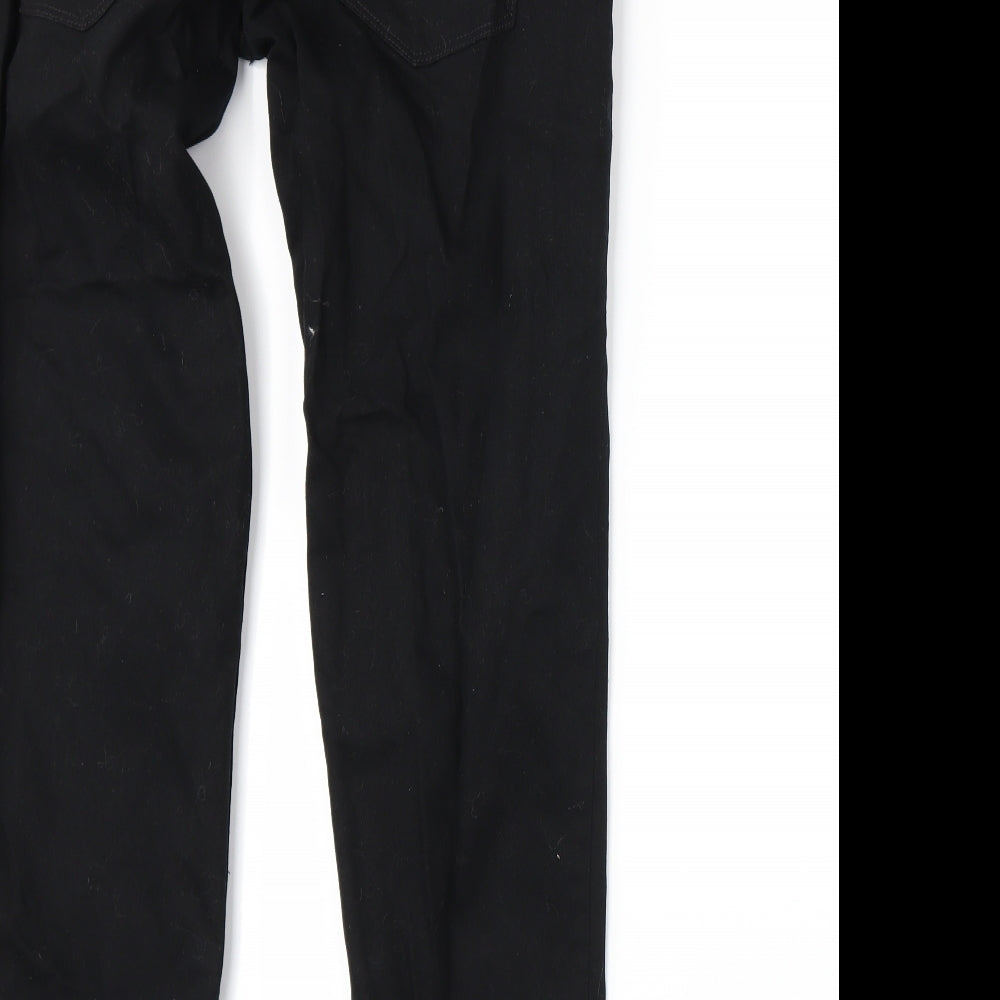 Matalan Mens Black  Denim Straight Jeans Size 32 L28 in