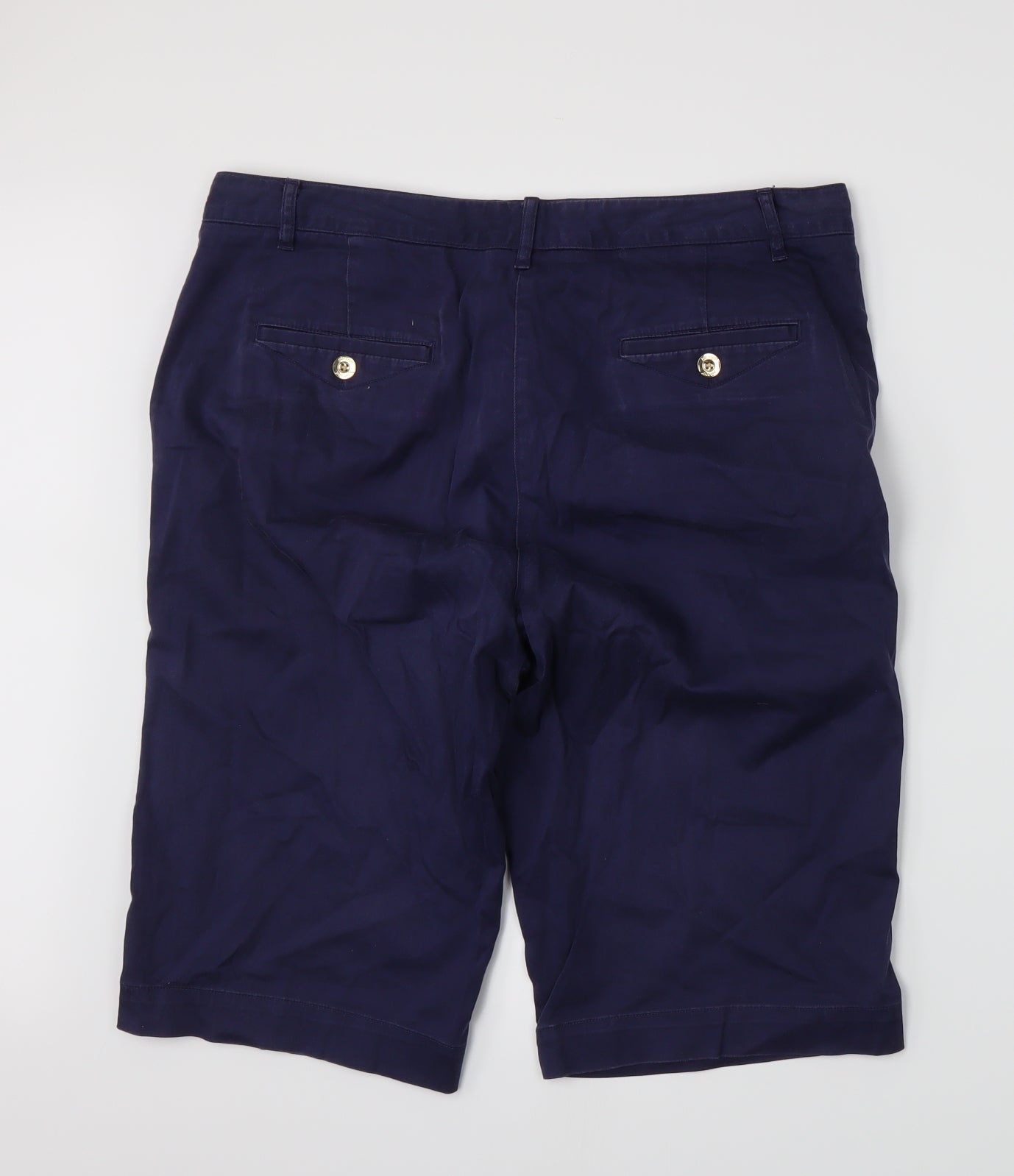 Marks and Spencer Womens Blue   Chino Shorts Size 14