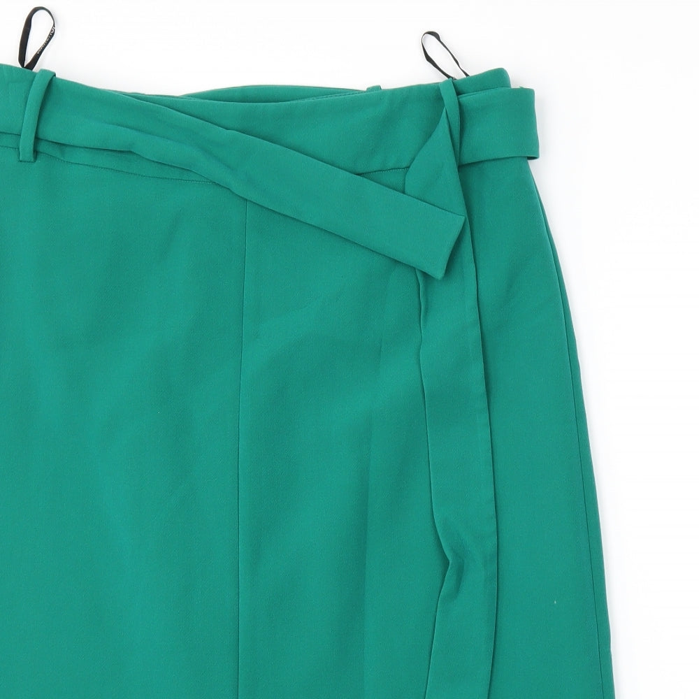 Warehouse Womens Green   A-Line Skirt Size 16