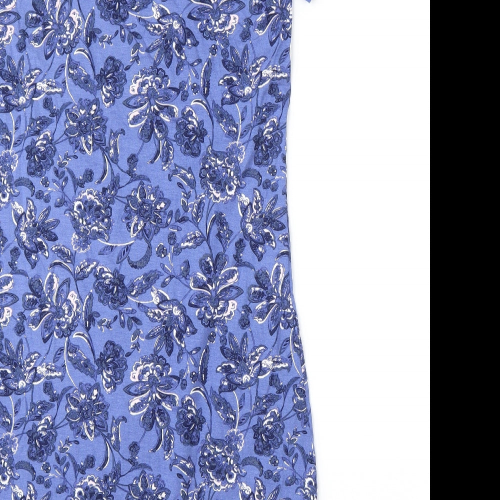 Principles Womens Blue Floral  A-Line  Size 14