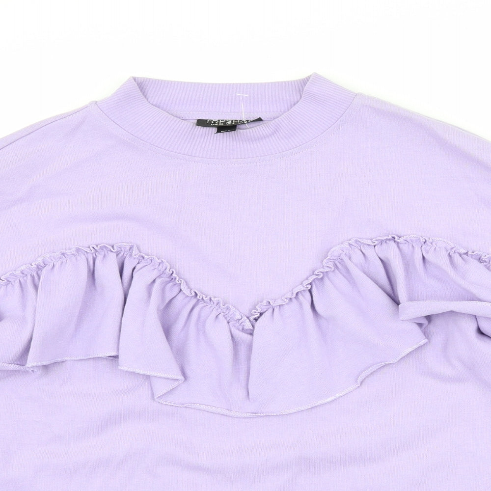 Topshop Womens Purple   Pullover Sweatshirt Size 8