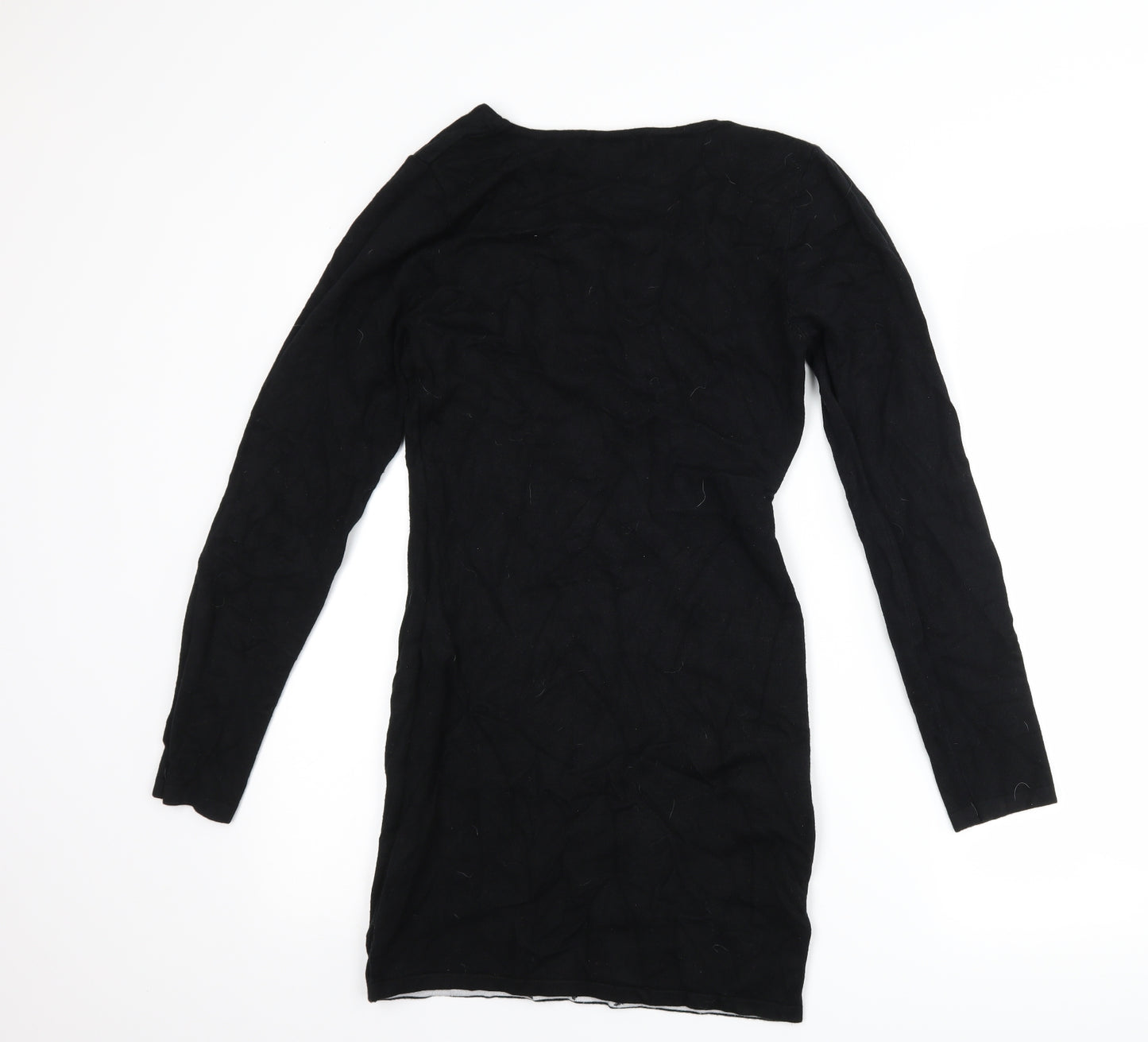 Quiz Womens Black Geometric  Jumper Dress  Size 12