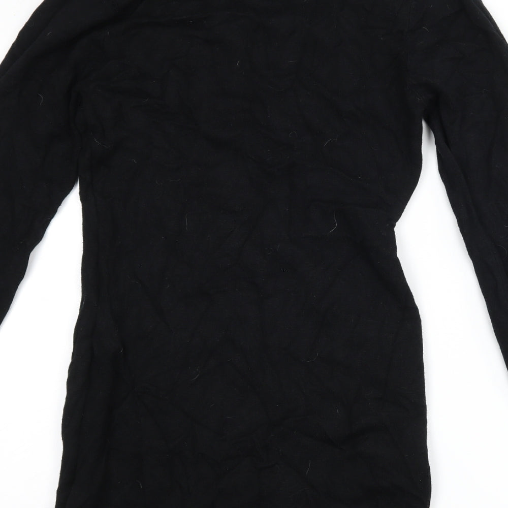 Quiz Womens Black Geometric  Jumper Dress  Size 12