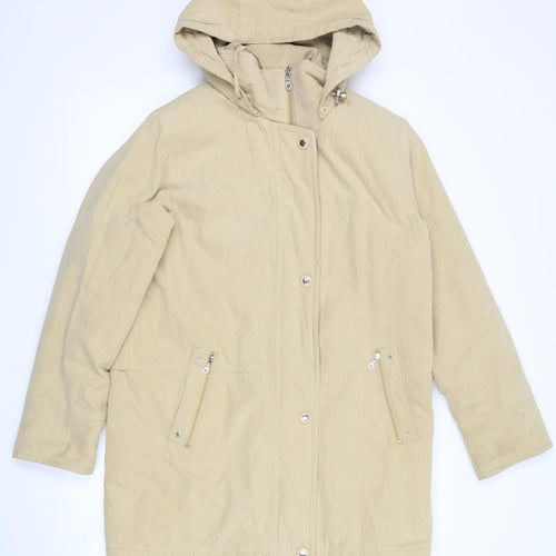 Preworn Womens Beige   Rain Coat Coat Size 12