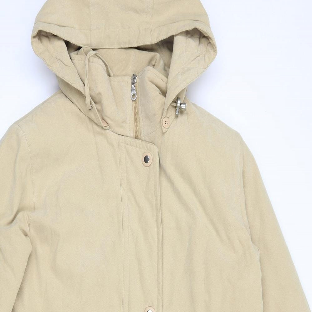 Preworn Womens Beige   Rain Coat Coat Size 12