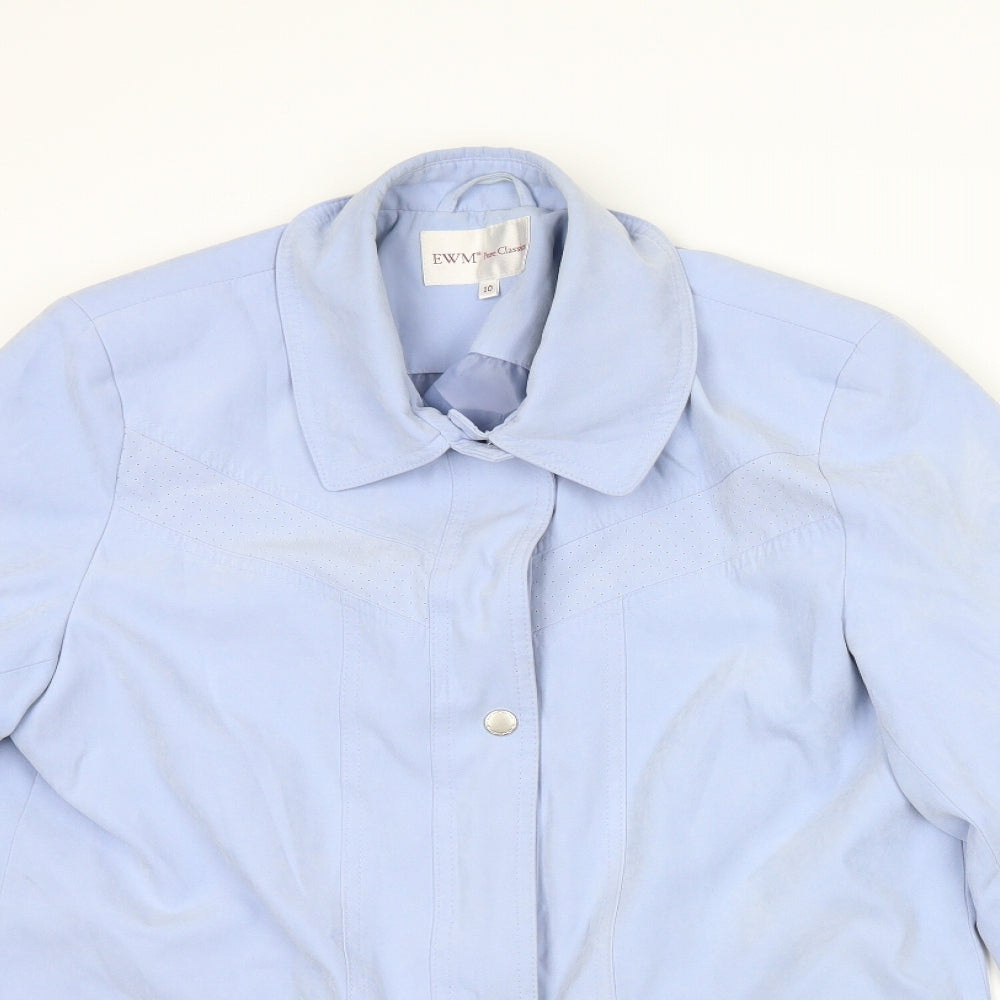 EWM Womens Blue   Overcoat Coat Size 10