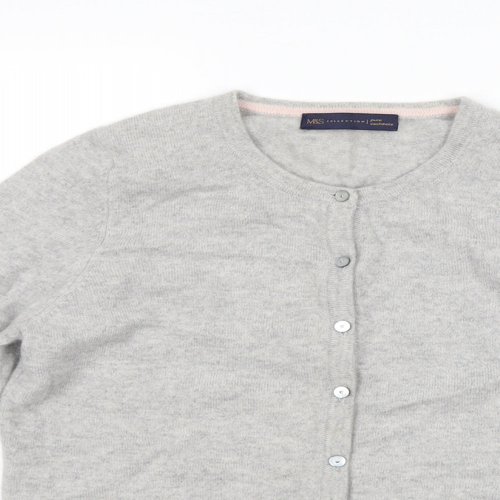 Marks and Spencer Womens Grey   Cardigan Jumper Size 10