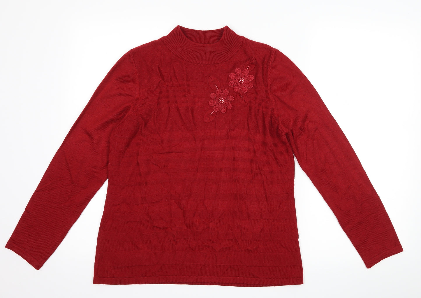 Bonmarché Womens Red   Pullover Jumper Size S