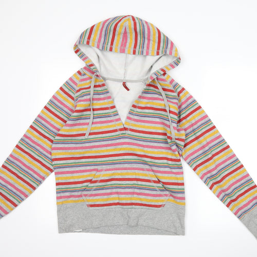 Denim co Womens Grey Striped  Pullover Hoodie Size 14