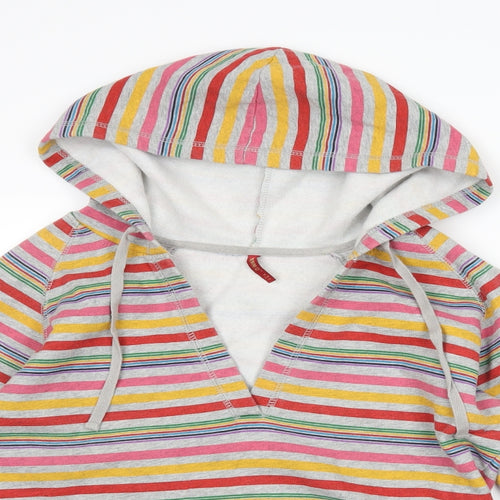 Denim co Womens Grey Striped  Pullover Hoodie Size 14