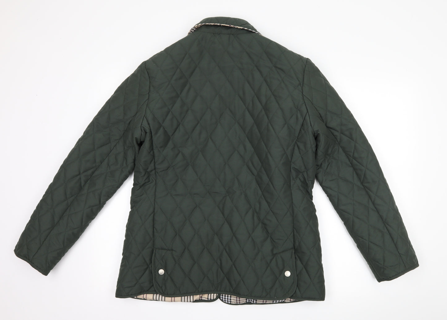 David Barry Womens Green   Quilted Coat Size 12