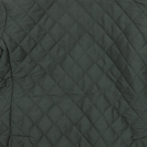 David Barry Womens Green   Quilted Coat Size 12