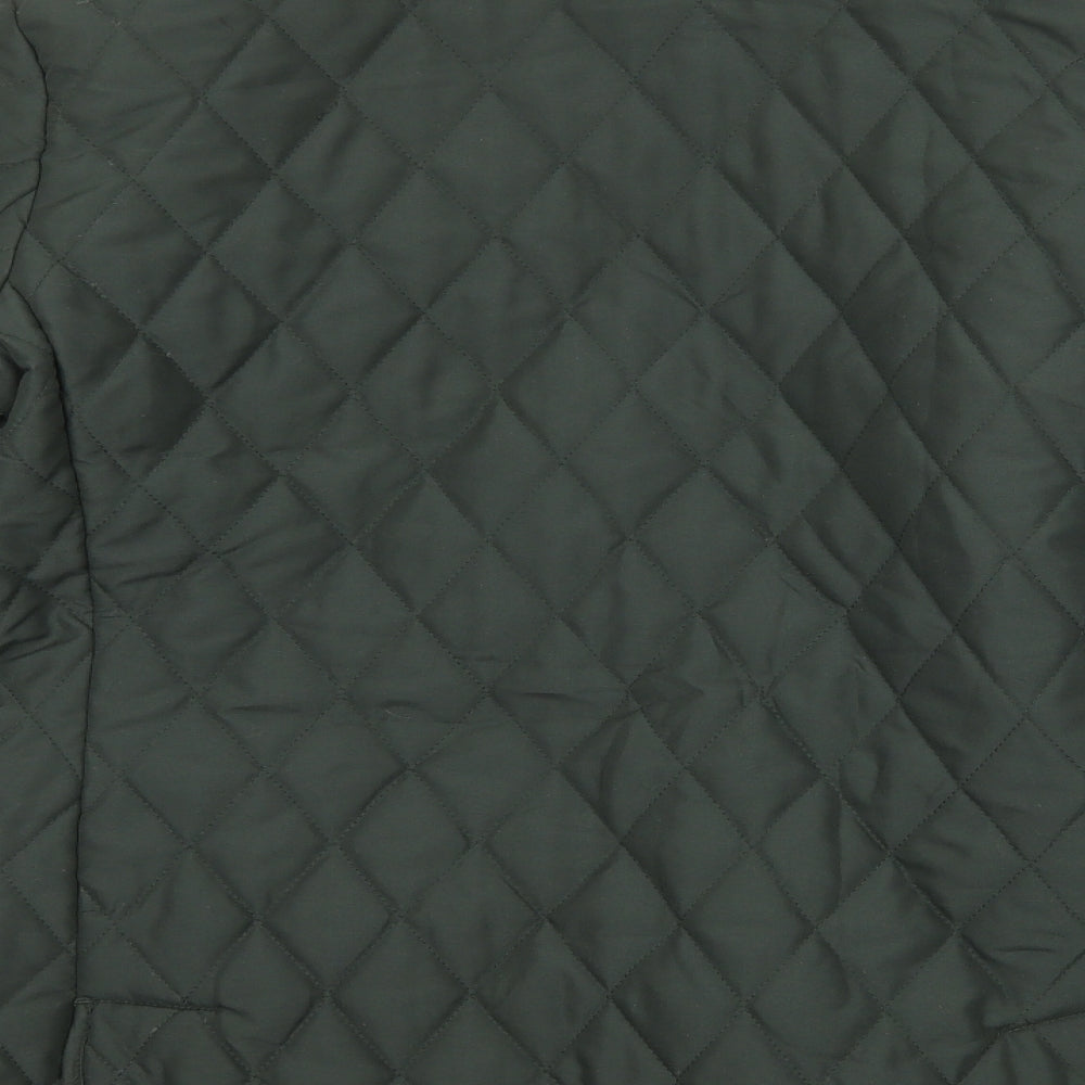 David Barry Womens Green   Quilted Coat Size 12
