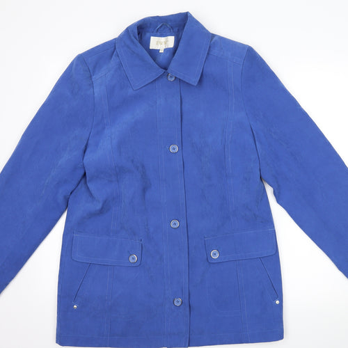 EWM Womens Blue   Overcoat Coat Size 10