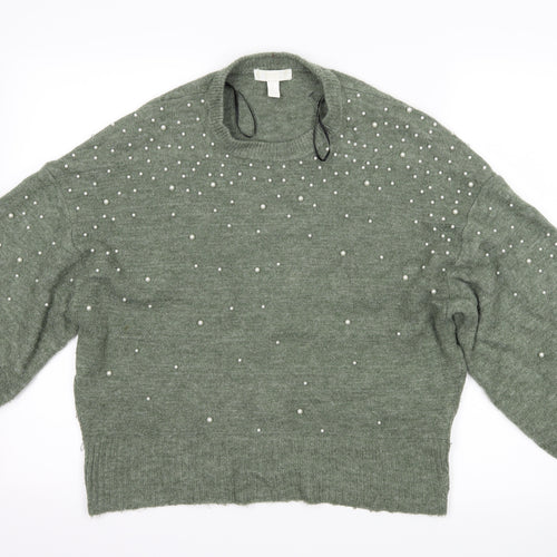 H&M Womens Green   Pullover Jumper Size M