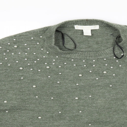 H&M Womens Green   Pullover Jumper Size M