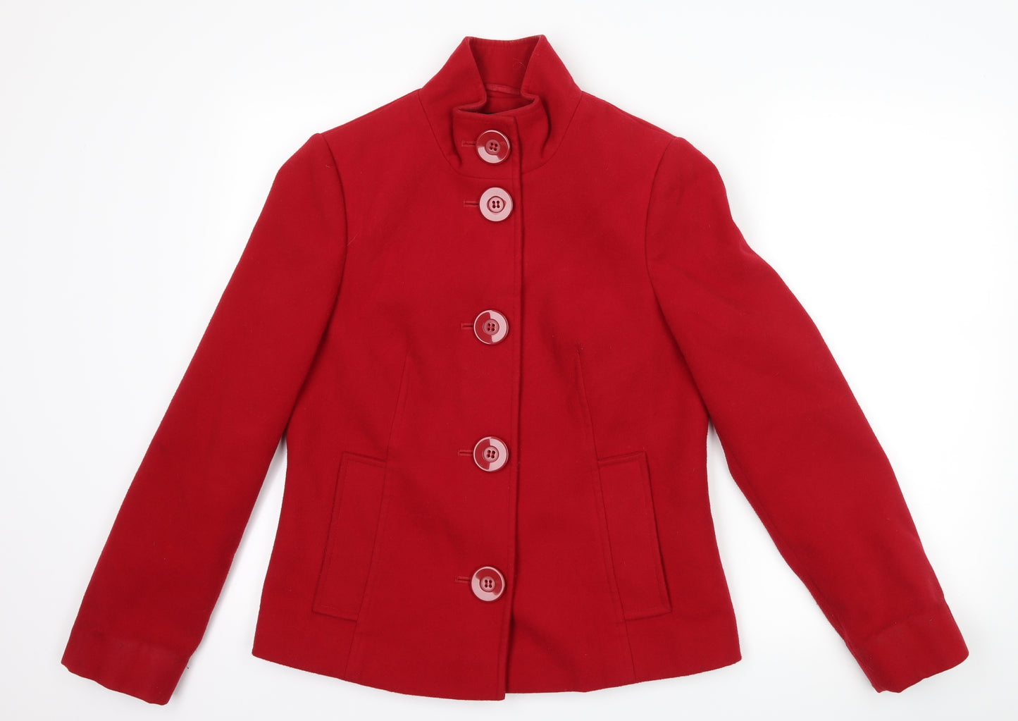 Debenhams Womens Red   Overcoat Coat Size 10