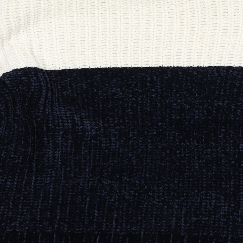 Primark Womens Blue Striped  Pullover Jumper Size 2XS