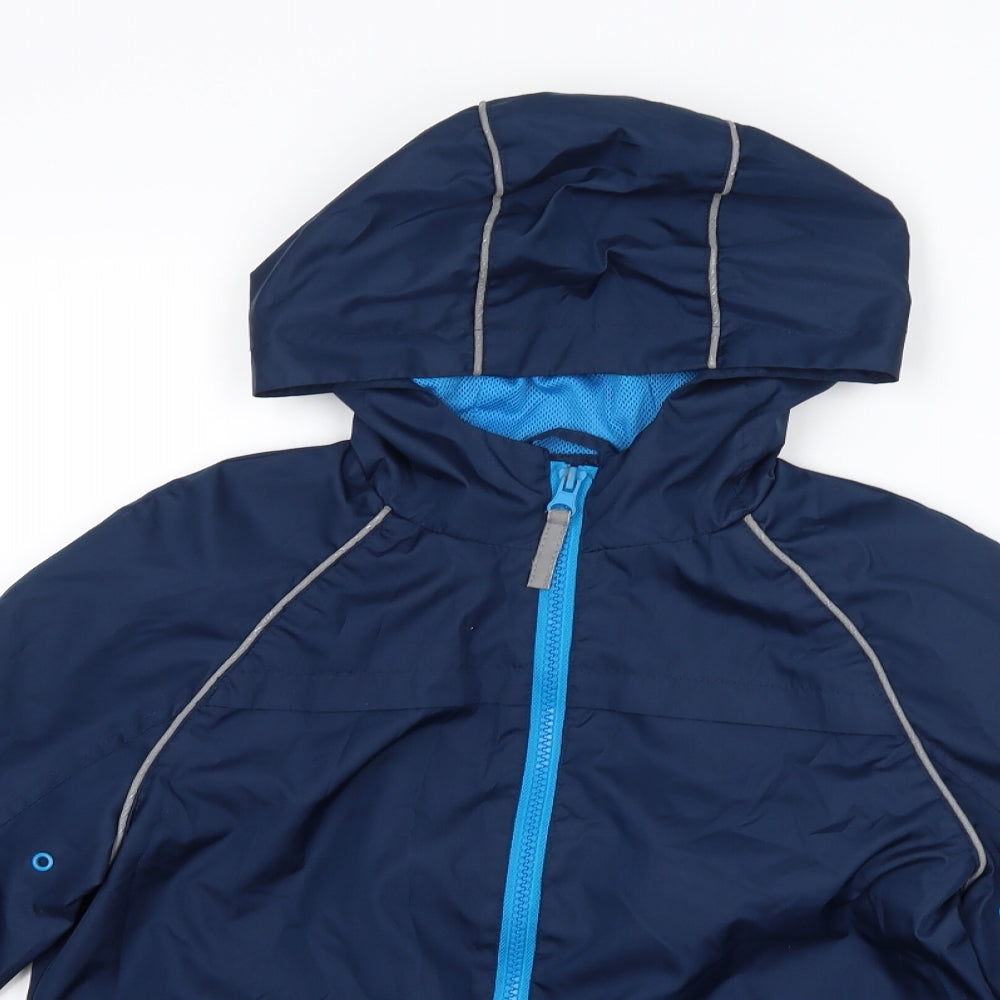 George Boys Blue   Rain Coat Coat Size 8-9 Years