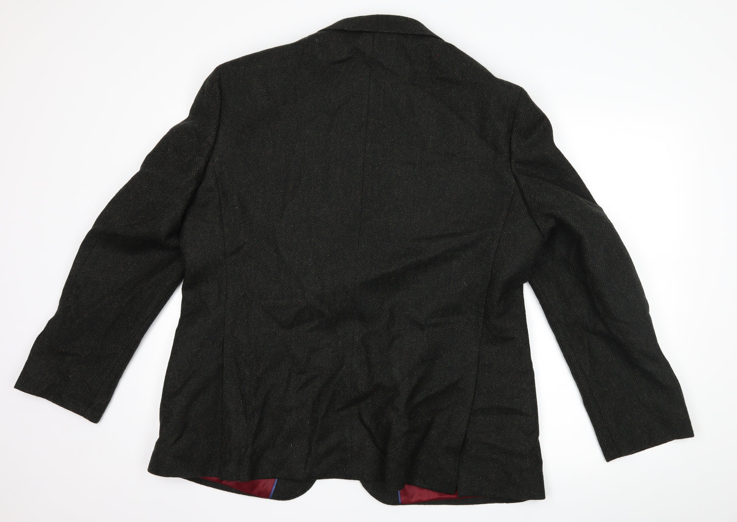 Marks and Spencer Mens Green Herringbone  Jacket Suit Jacket Size 44