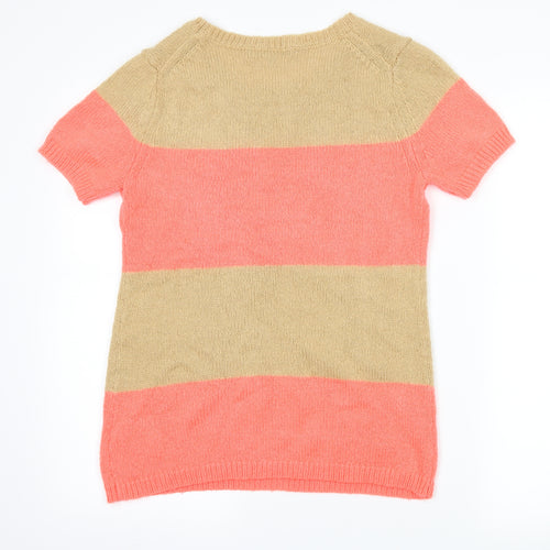 Gap Womens Brown Striped  Basic T-Shirt Size S