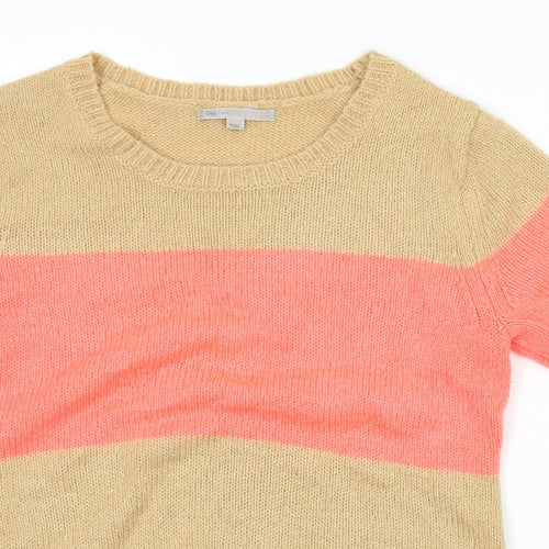 Gap Womens Brown Striped  Basic T-Shirt Size S