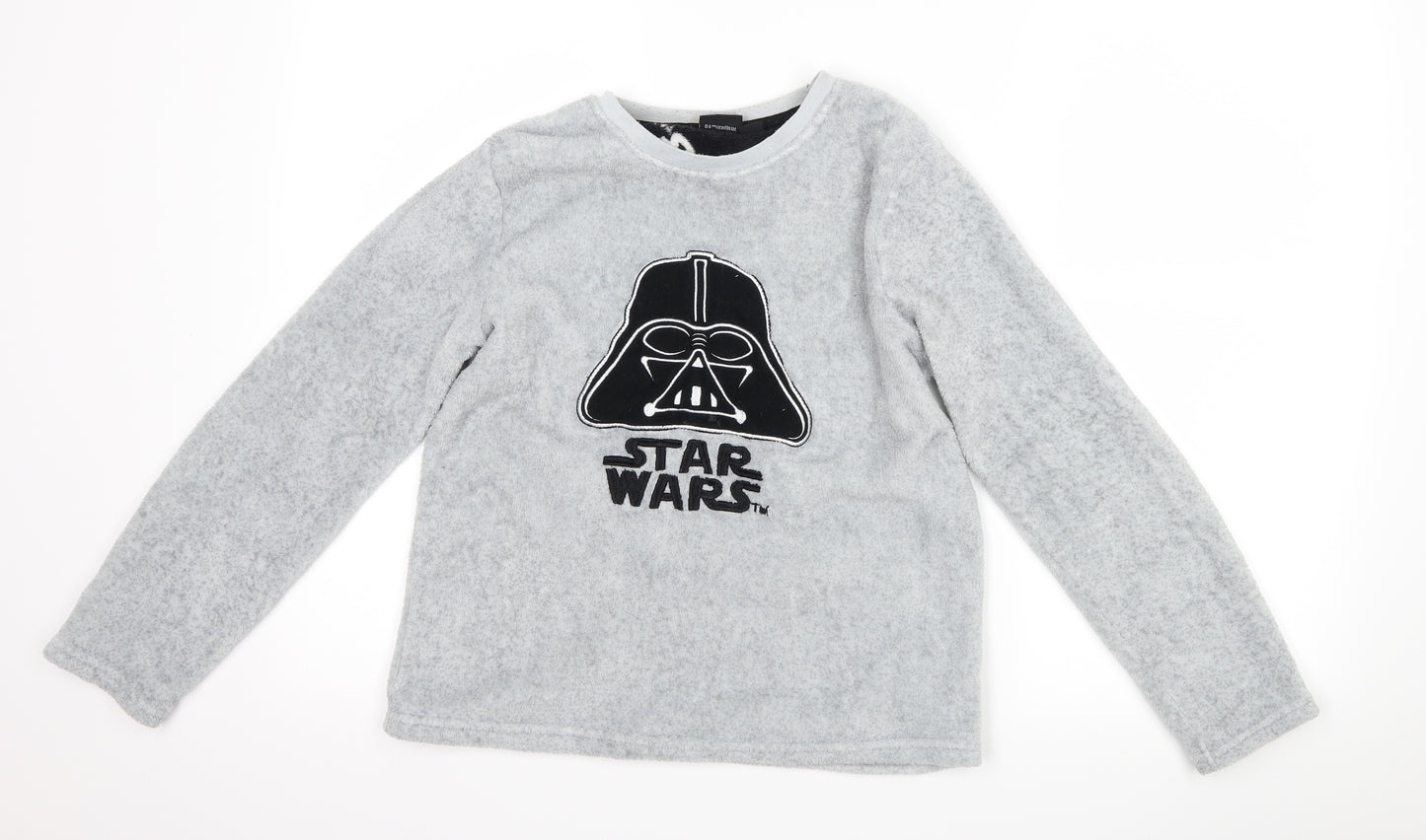 Primark Boys Grey  Fleece  Pyjama Top Size 11-12 Years  - Star wars